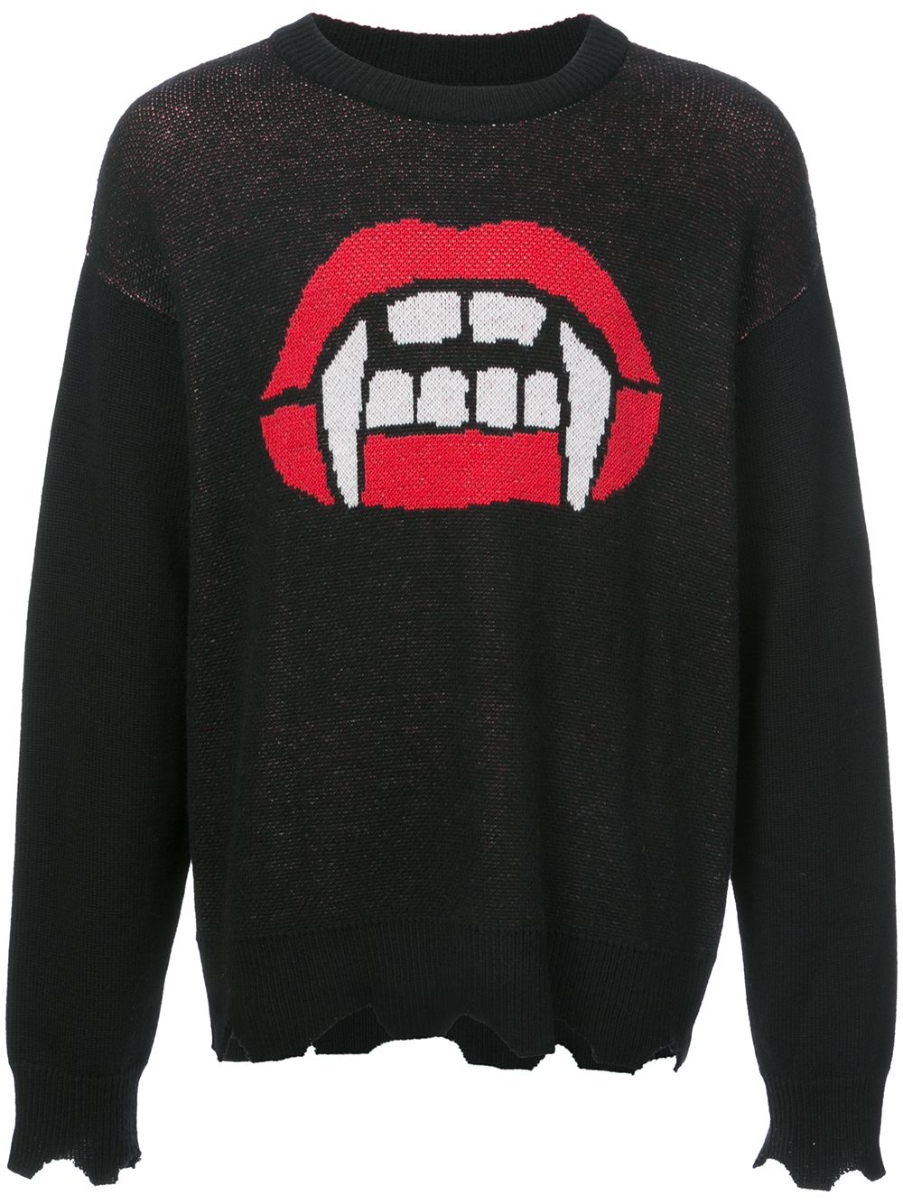Haculla Fang lip sweater - 黑色