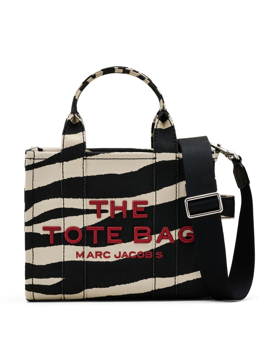 Marc Jacobs 斑马纹手提包 - 黑色