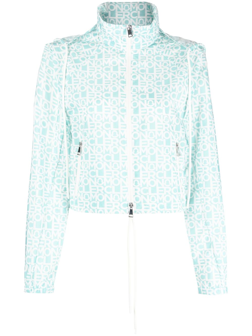 Moncler Alose logo印花夹克 - 绿色
