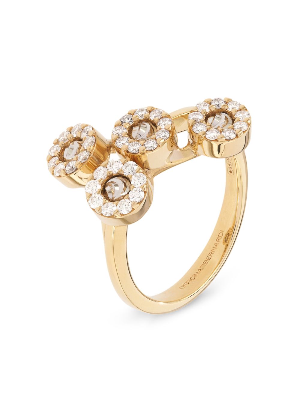 Officina Bernardi 18K黄金 Grace Moon 钻石戒指 - 金色