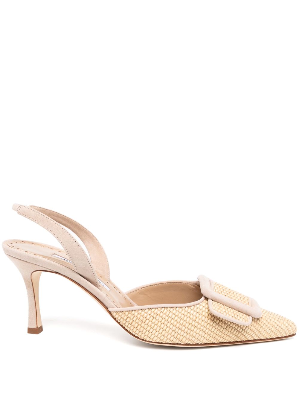Manolo Blahnik Mayslibi 中跟鞋（7厘米） - 中性色