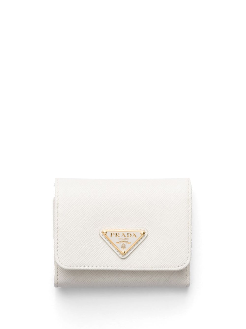 Prada Saffiano 皮质钱包 - 白色