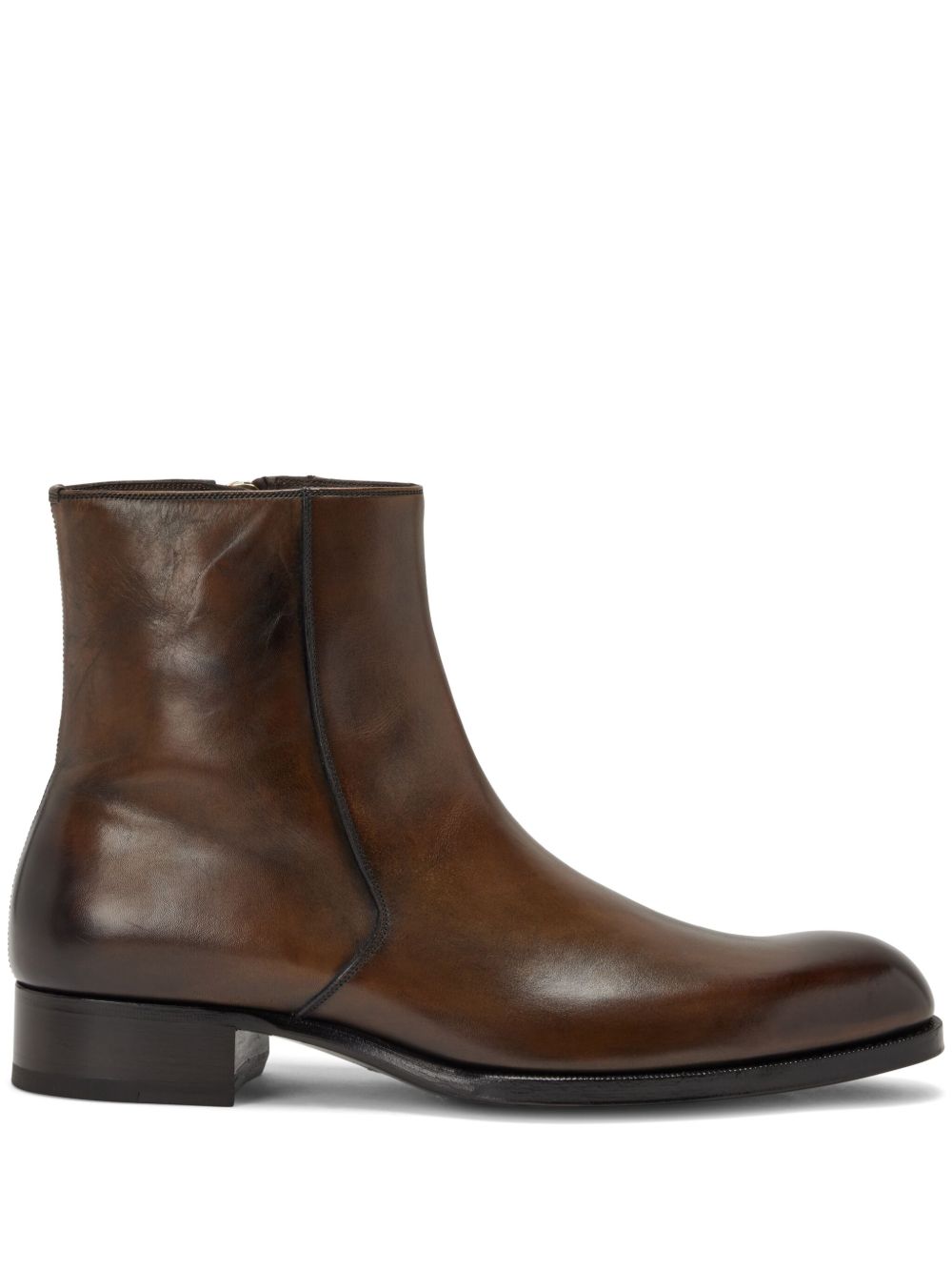TOM FORD 及踝皮靴 - 褐色