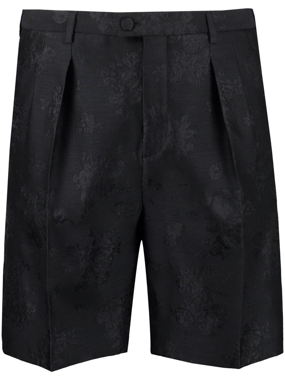 Saint Laurent 圣罗兰 花卉提花西服短裤 - 黑色