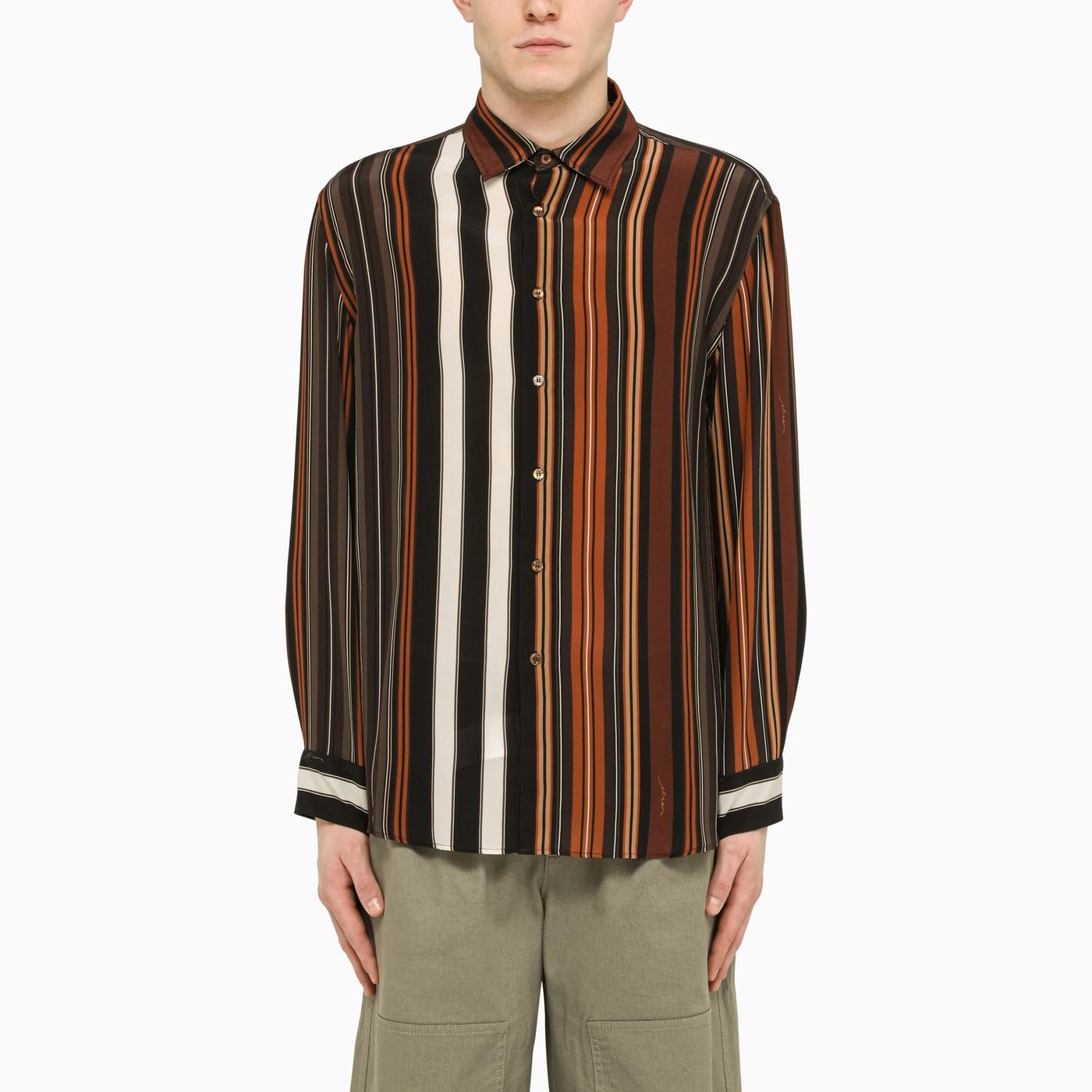 Etro 常规款棕色条纹衬衫