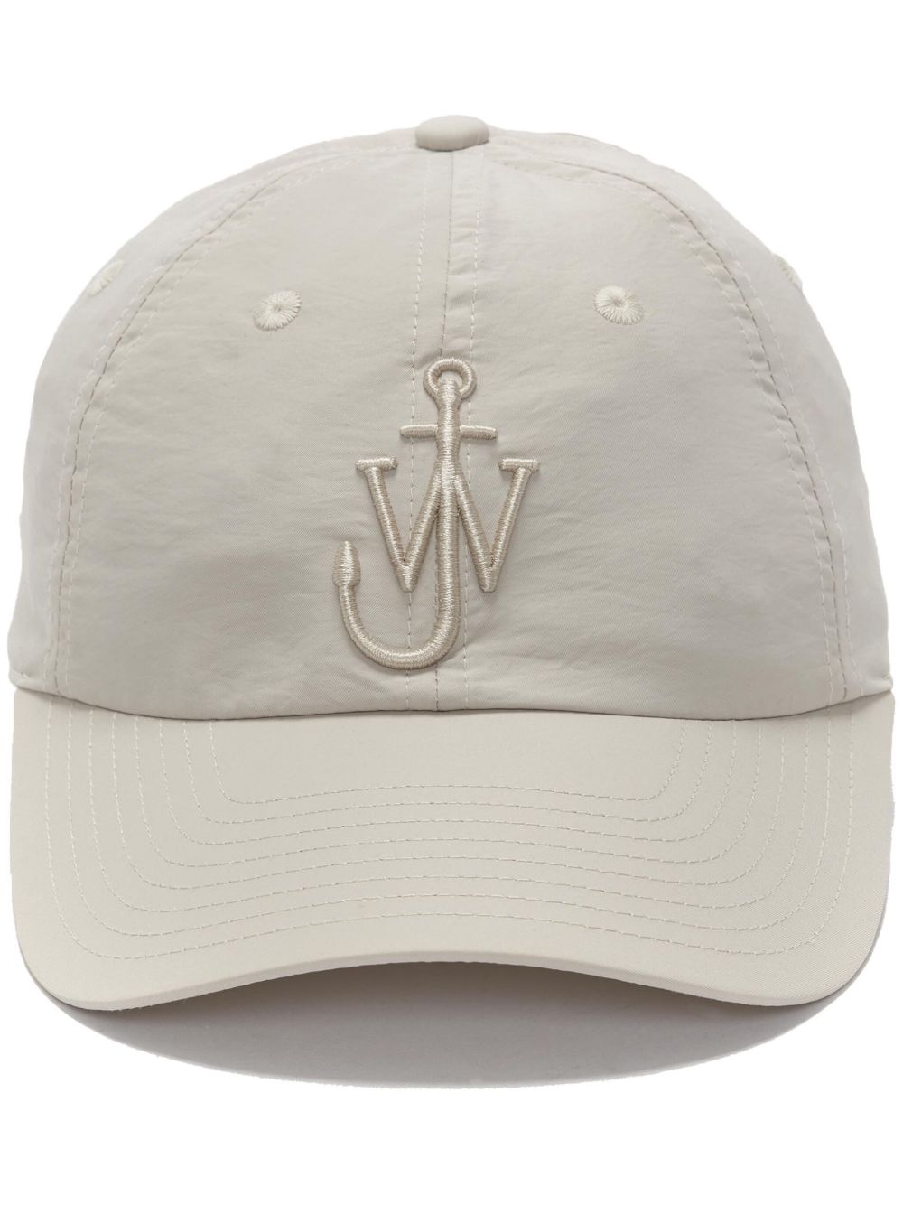 JW Anderson logo刺绣同色系缝线棒球帽 - 灰色