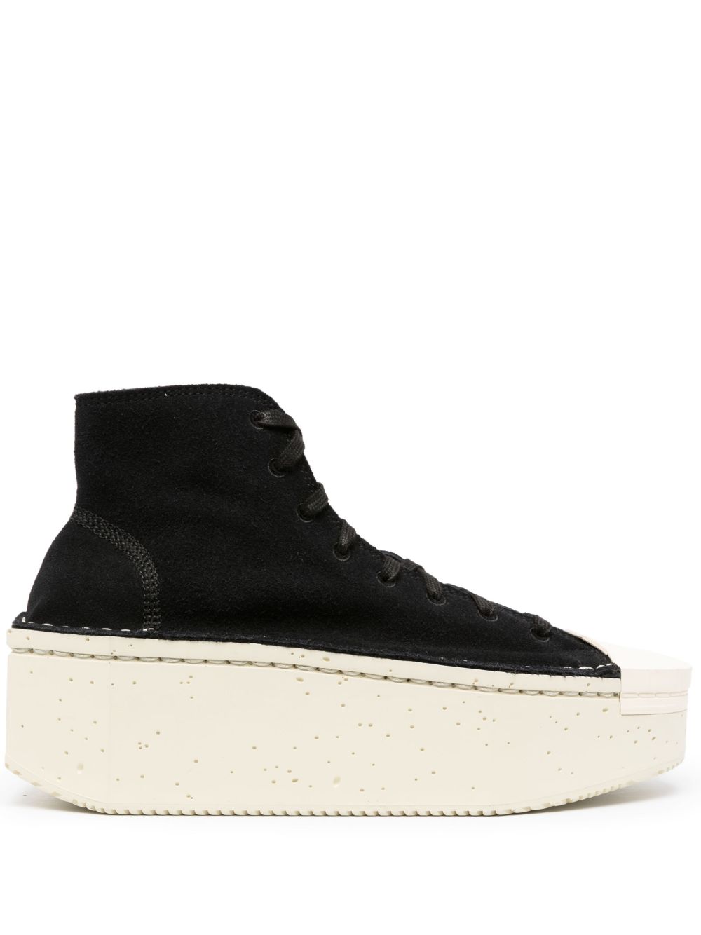 Y-3 系带厚底运动鞋 - 黑色
