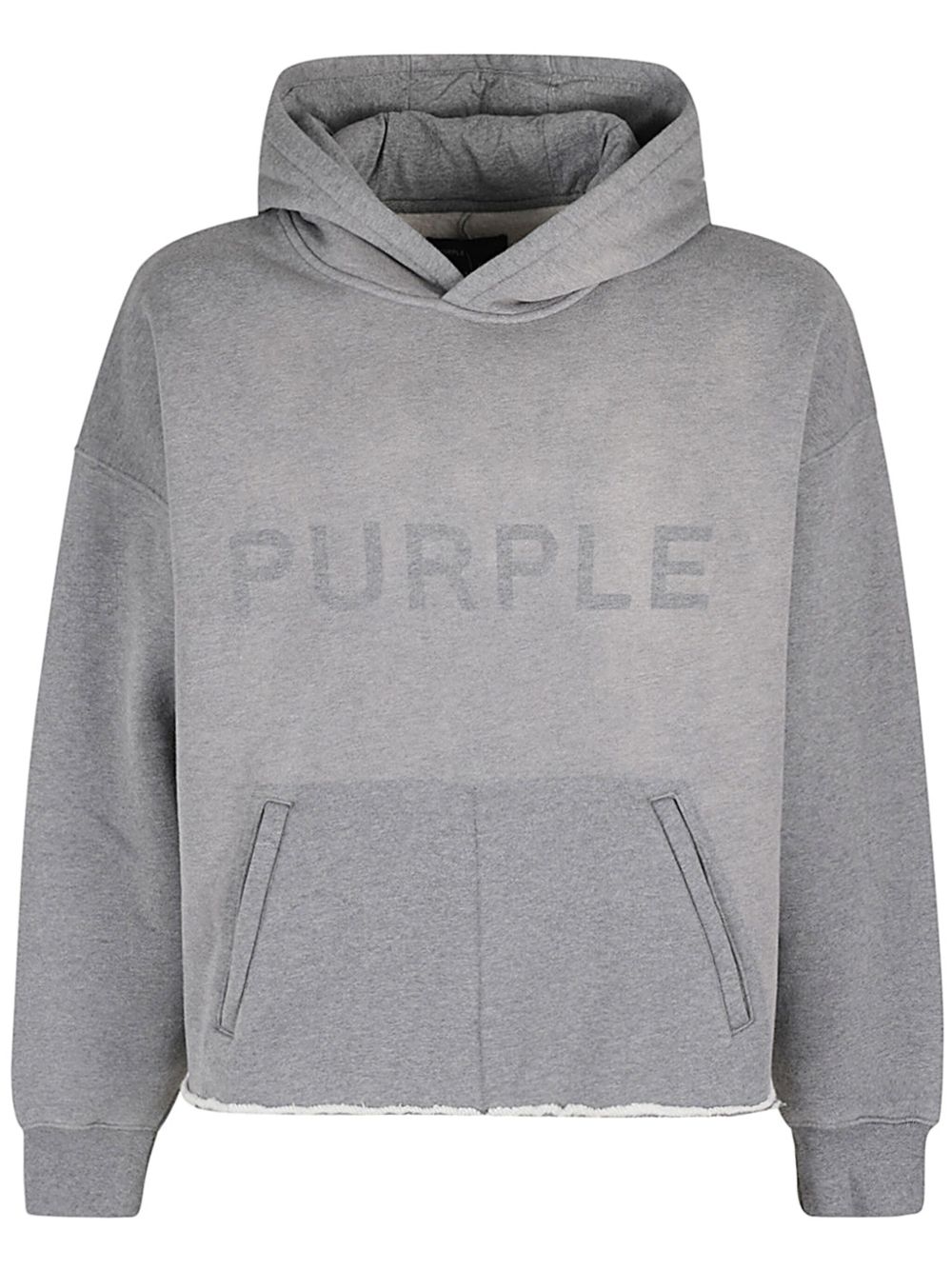 Purple Brand logo连帽衫 - 灰色