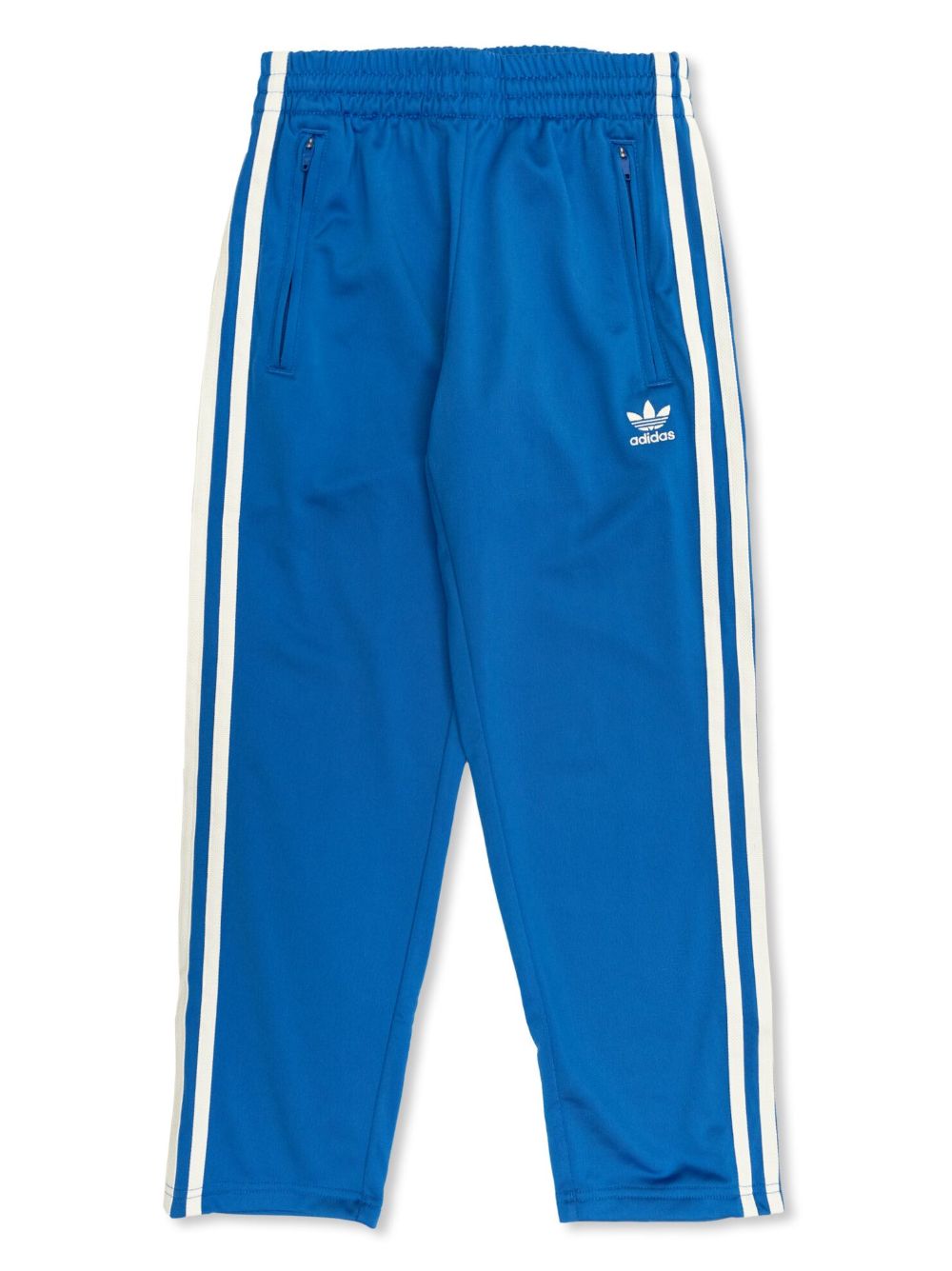 adidas Kids logo刺绣运动裤 - 蓝色