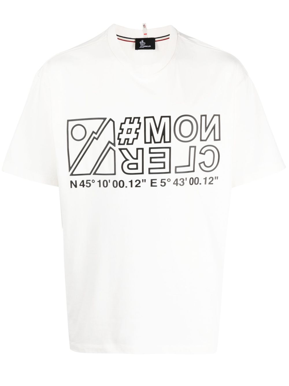 Moncler Grenoble logo印花棉T恤 - 白色