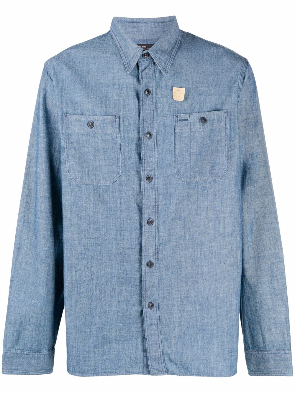 Ralph Lauren RRL 排扣牛仔衬衫 - 蓝色
