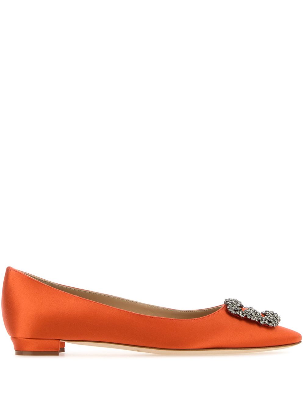 Manolo Blahnik Hangisiflat 芭蕾平底鞋 - 橘色