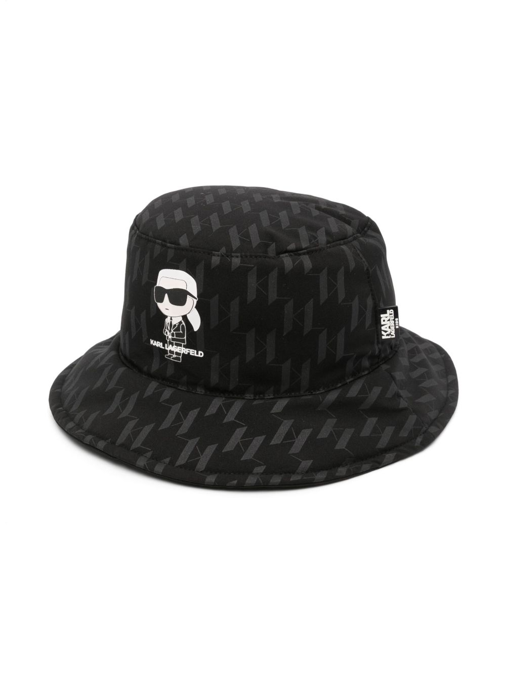 Karl Lagerfeld Kids Ikonik Karl 渔夫帽 - 黑色