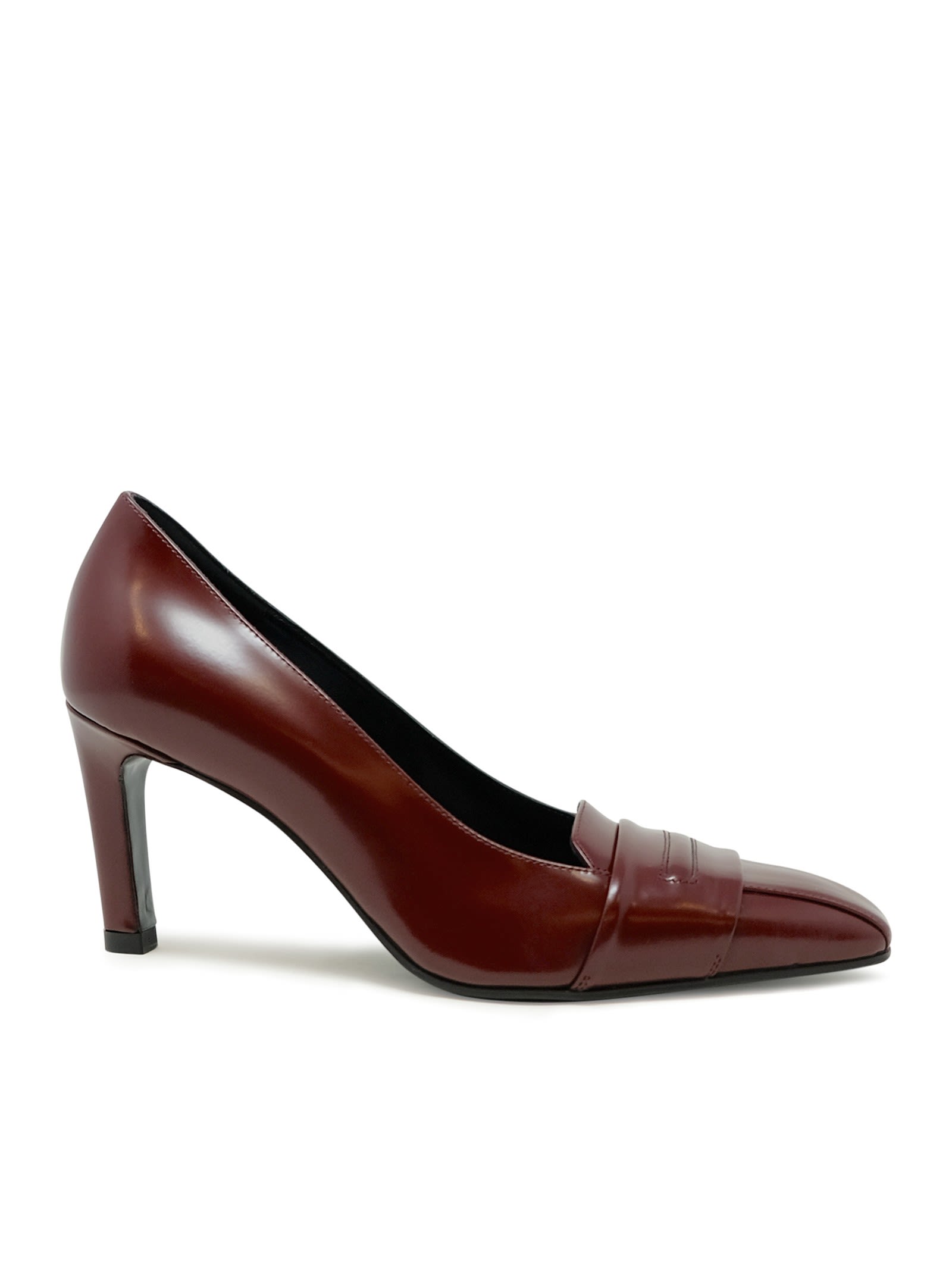 Lella Baldi Lt2473sb Laredo Bordeaux Leather Pumps