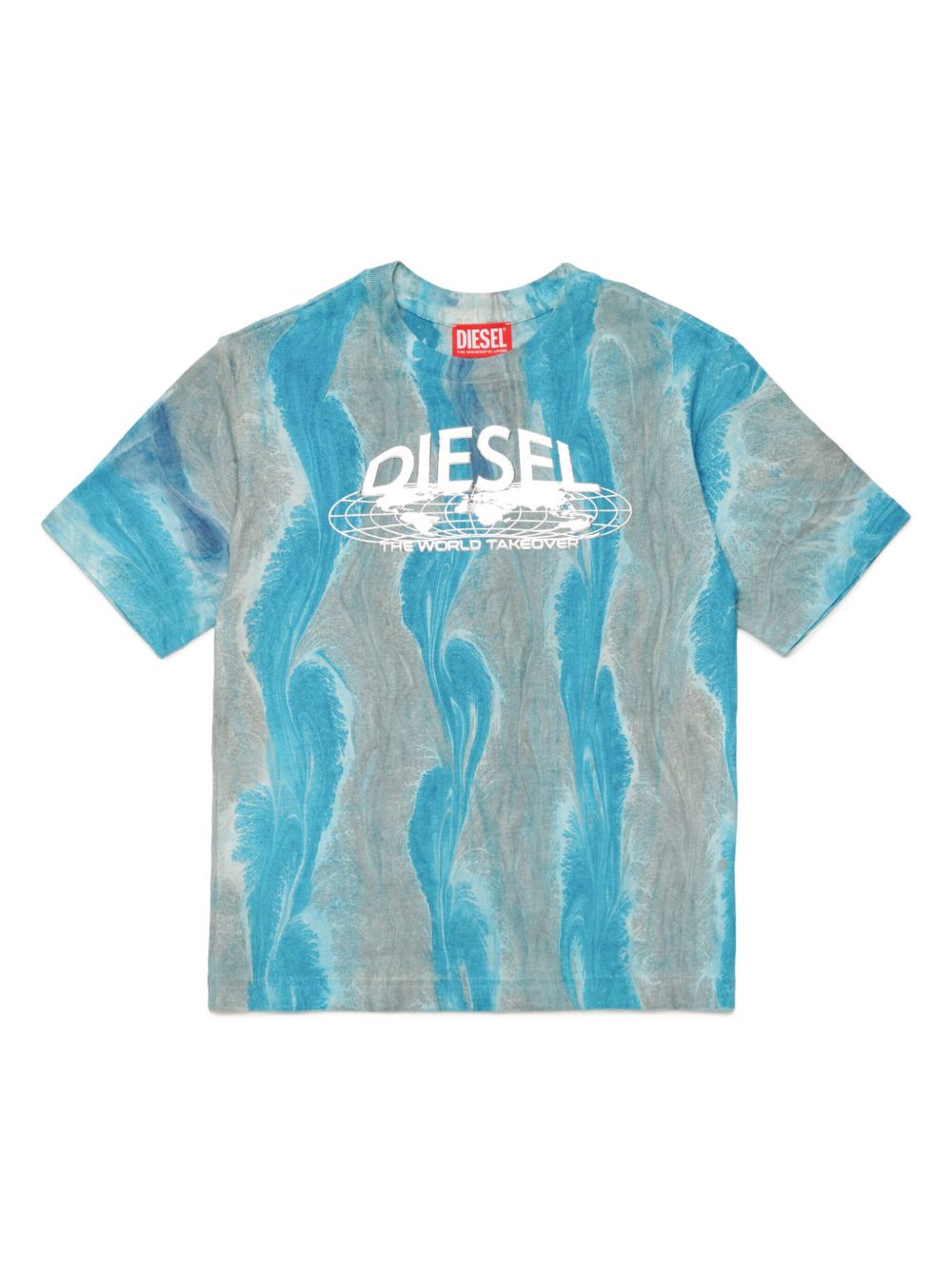 Diesel Kids logo-print cotton T-shirt - 蓝色