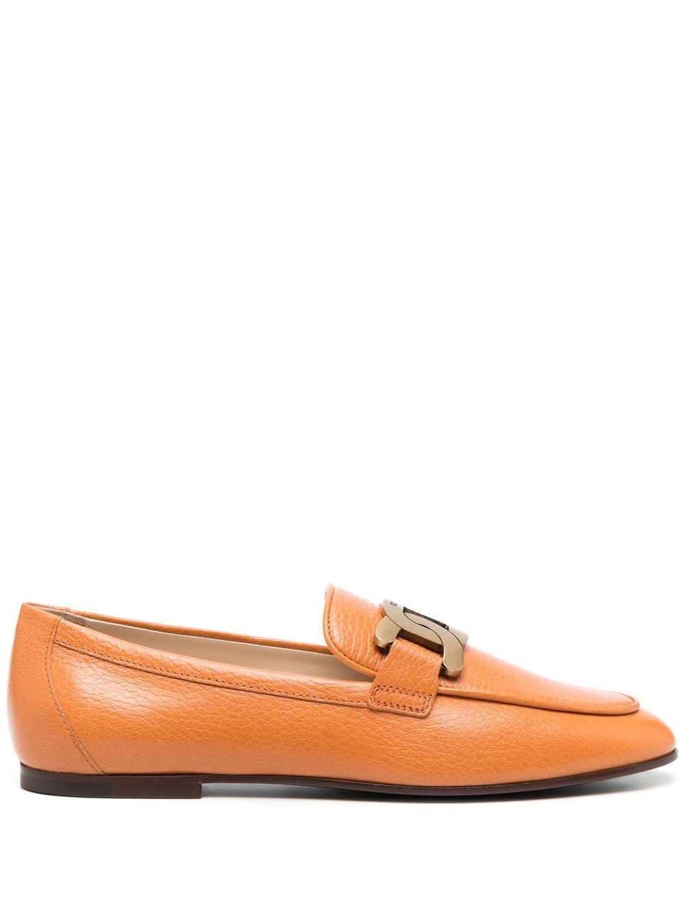 Tod's Kate 搭链皮质乐福鞋 - 橘色