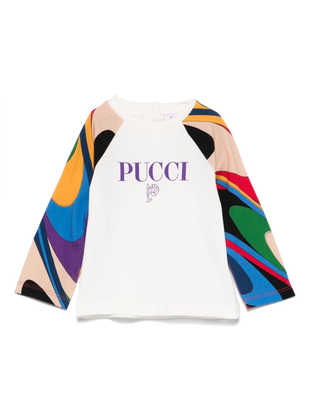 PUCCI Junior Iride 印花T恤 - 白色
