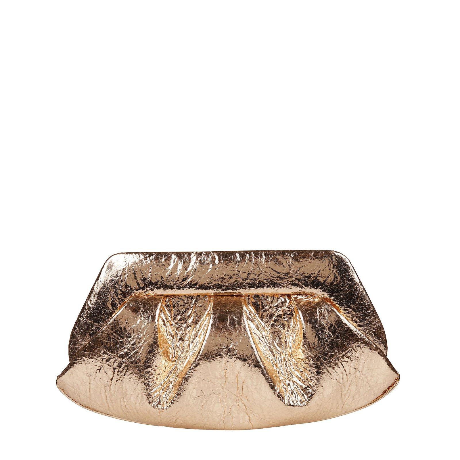 THEMOIRè Metallic Effect Clutch Bag