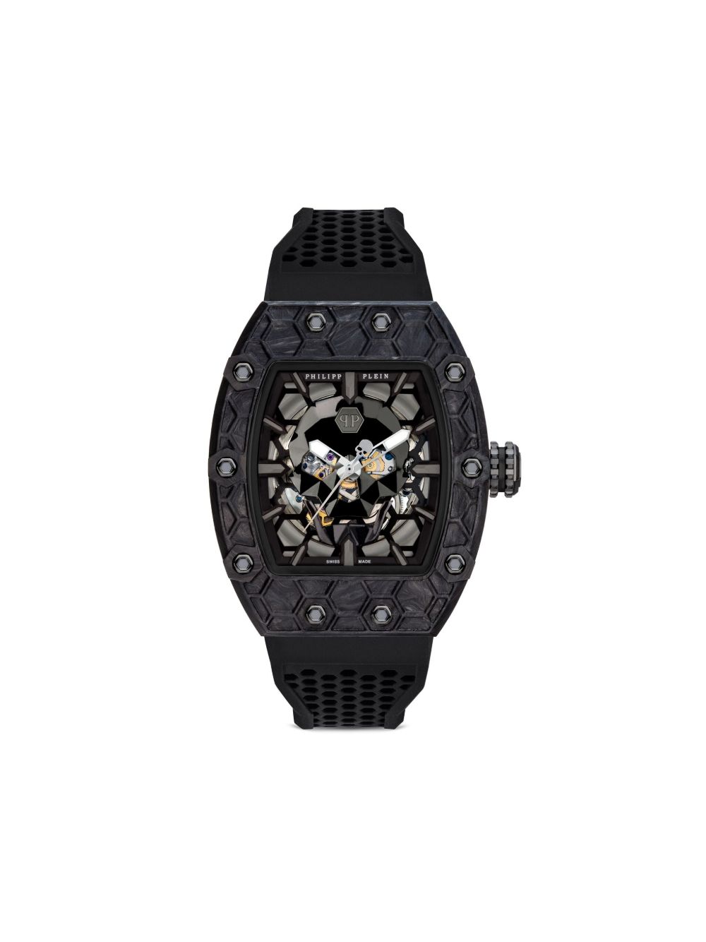 Philipp Plein Crytpo King Carbon Gladiator 55毫米腕表 - 黑色