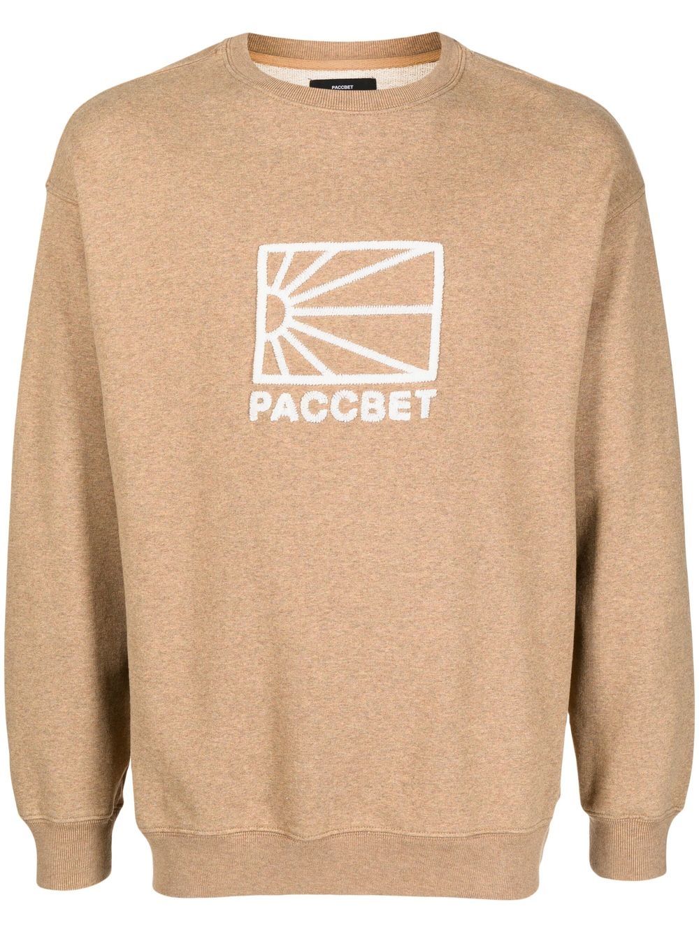 RASSVET logo图案棉卫衣 - 褐色
