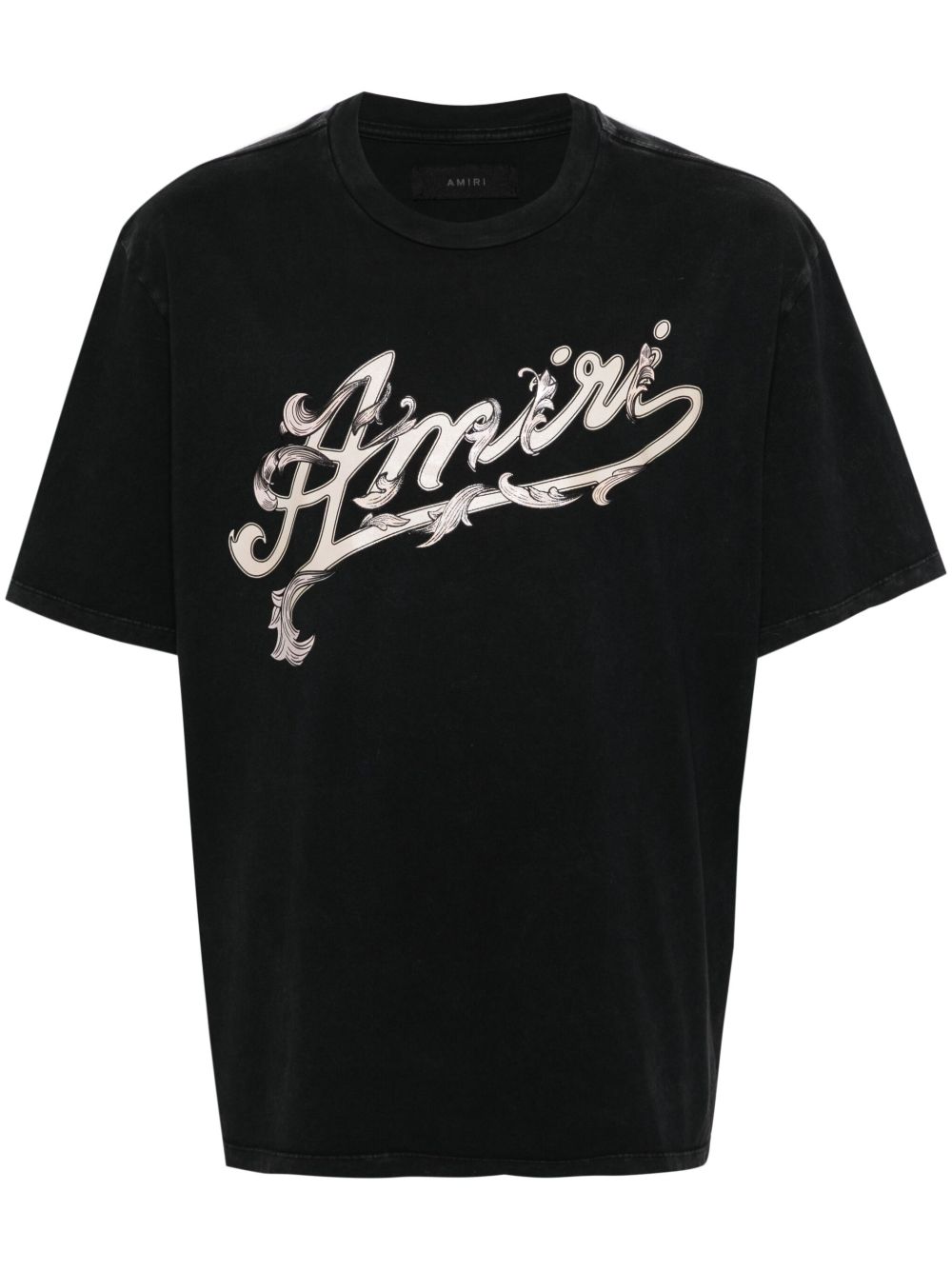 AMIRI logo印花棉T恤 - 黑色