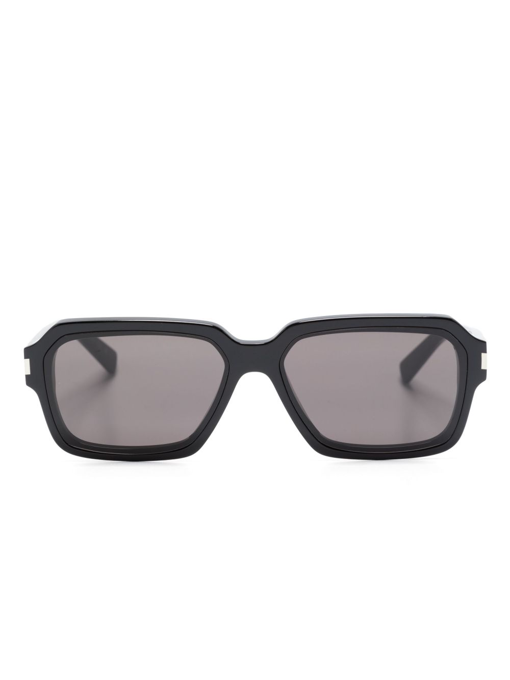 Saint Laurent Eyewear logo凹面压花方框太阳眼镜 - 黑色