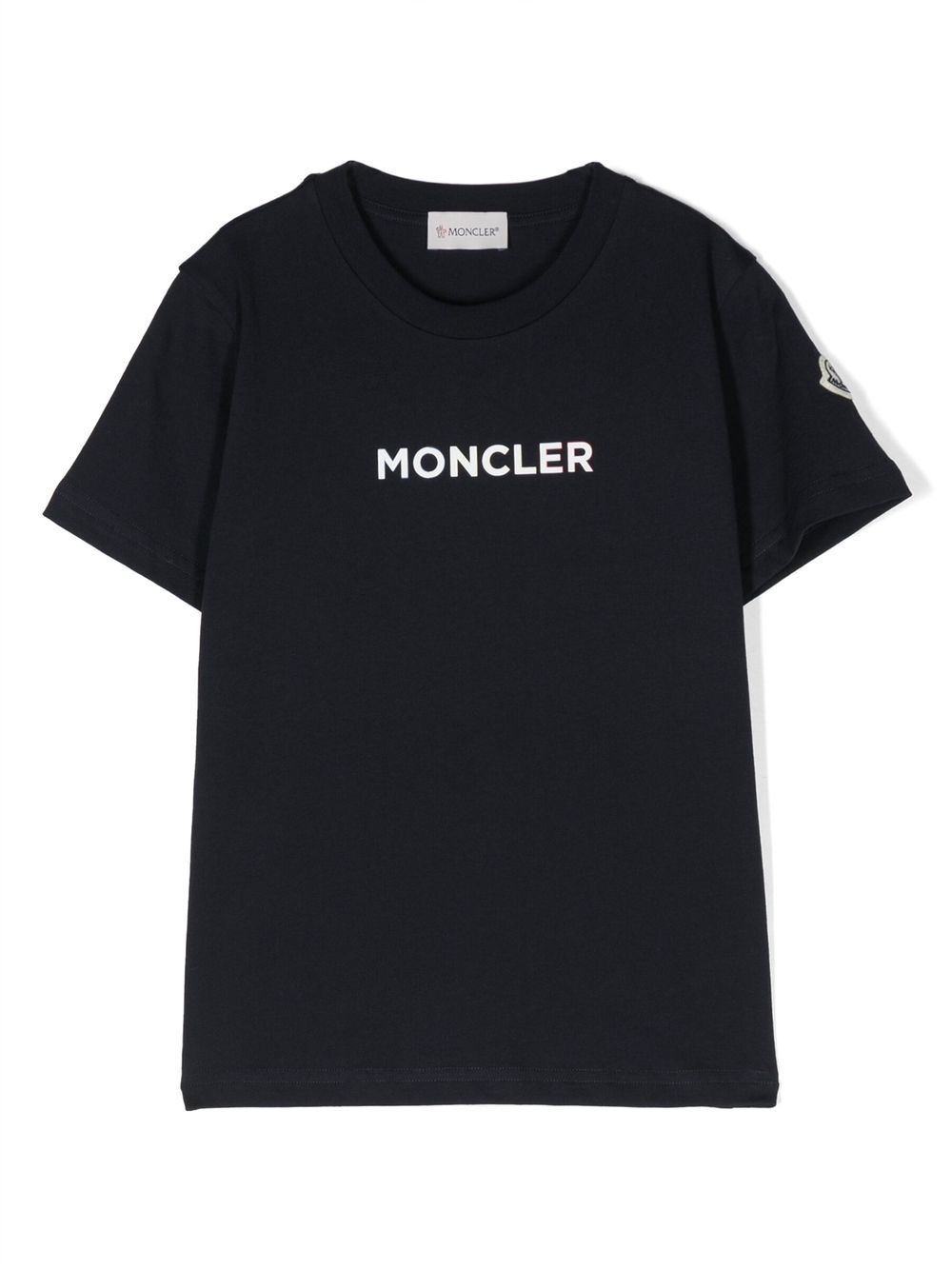 Moncler Enfant logo印花T恤 - 蓝色