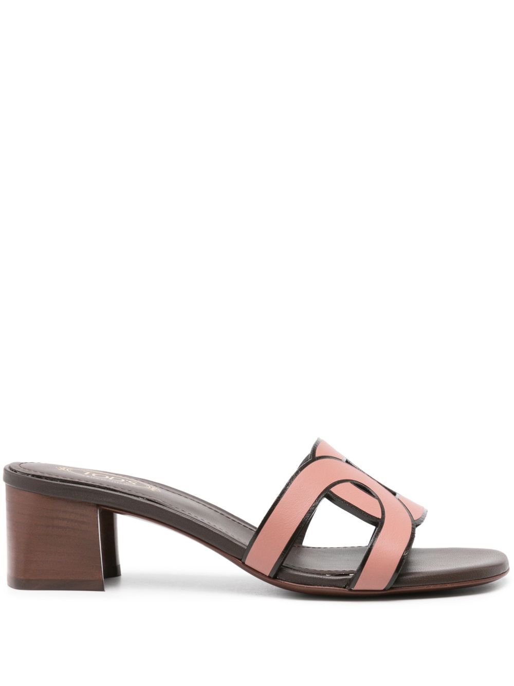 Tod's 双色皮质穆勒鞋 - 粉色