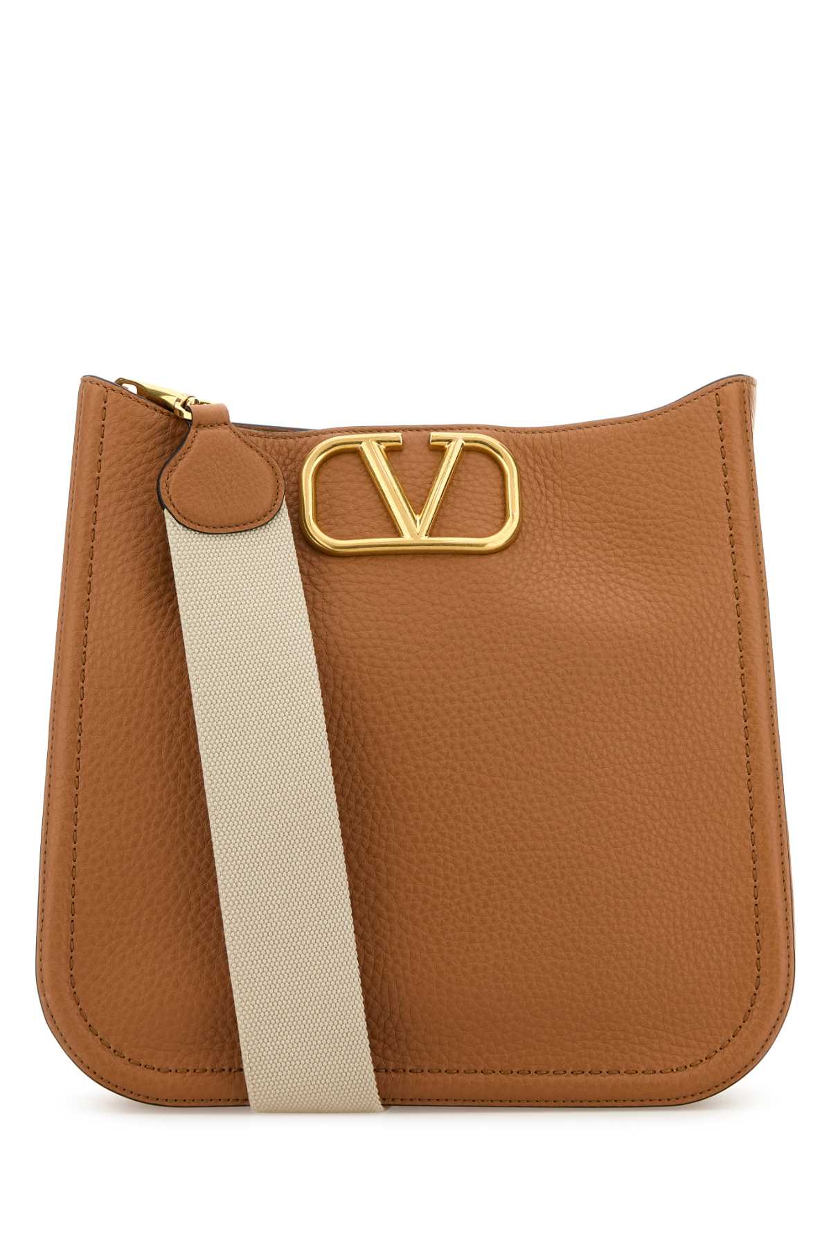 Valentino Garavani 骆驼色皮革 Alltime 肩包