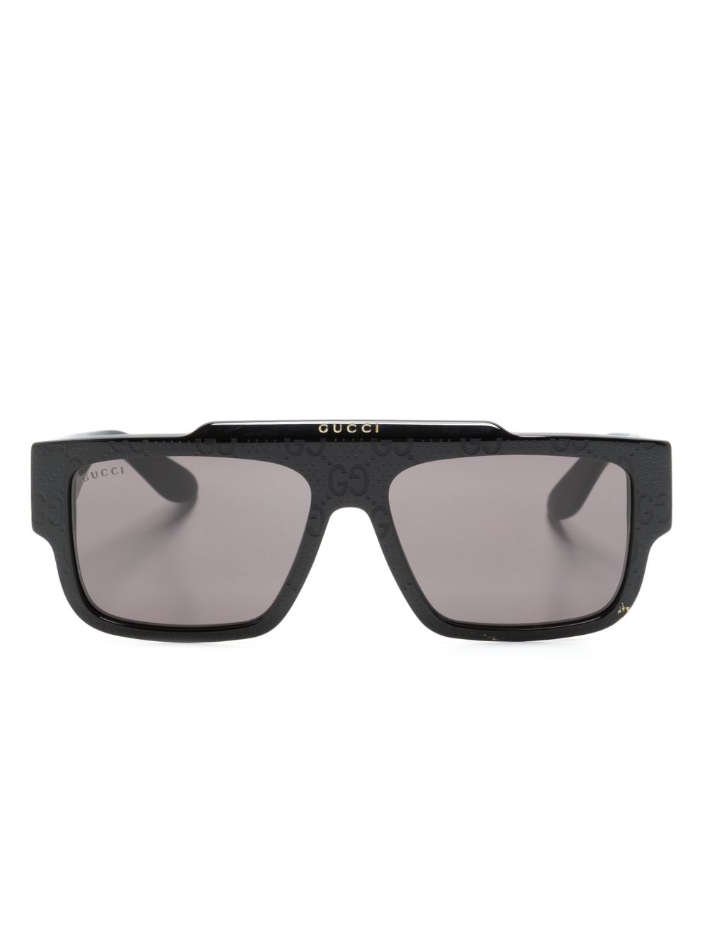 Gucci Eyewear GG Supreme 方框太阳眼镜 - 黑色
