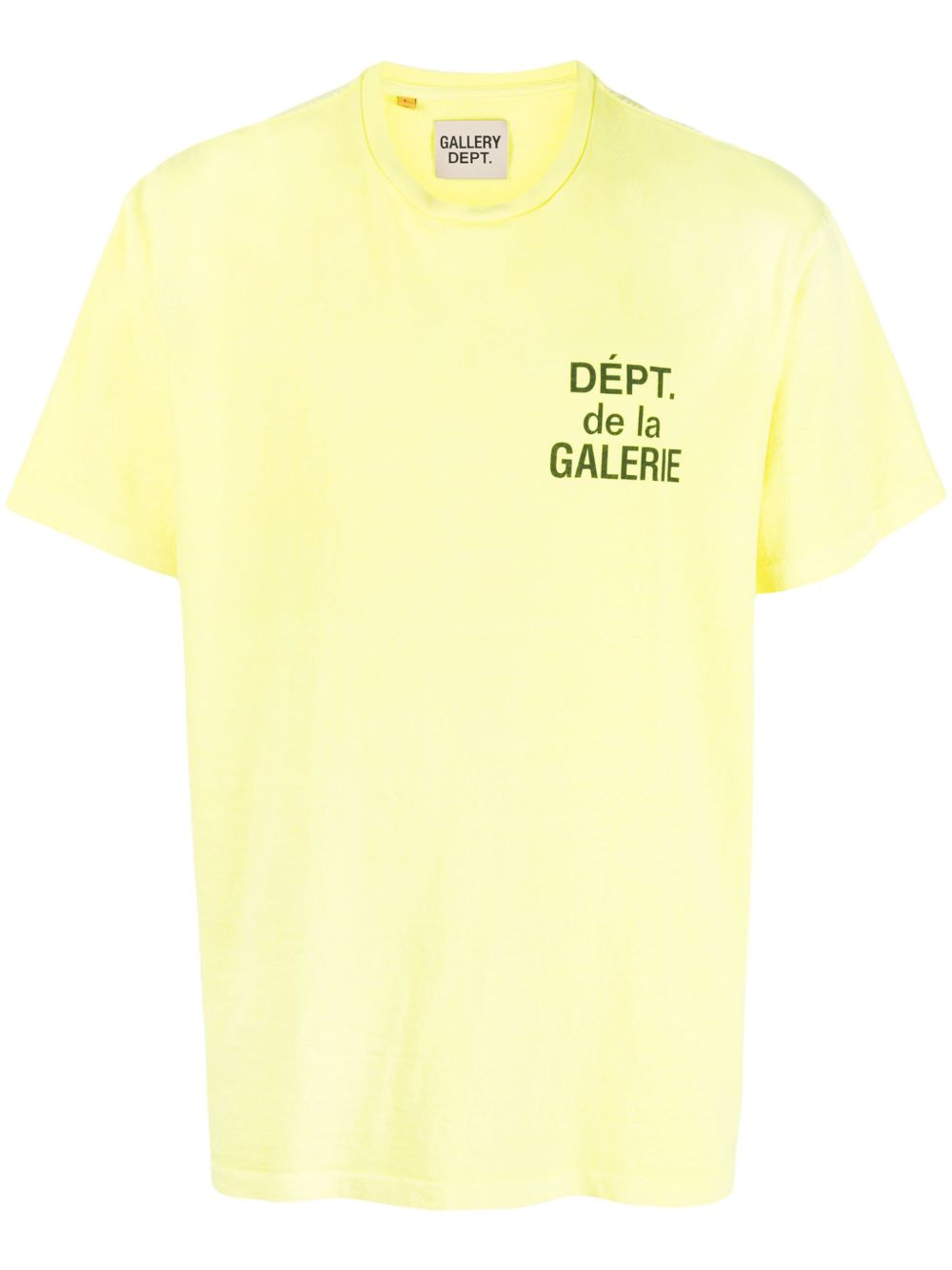 GALLERY DEPT. logo印花短袖棉T恤 - 黄色