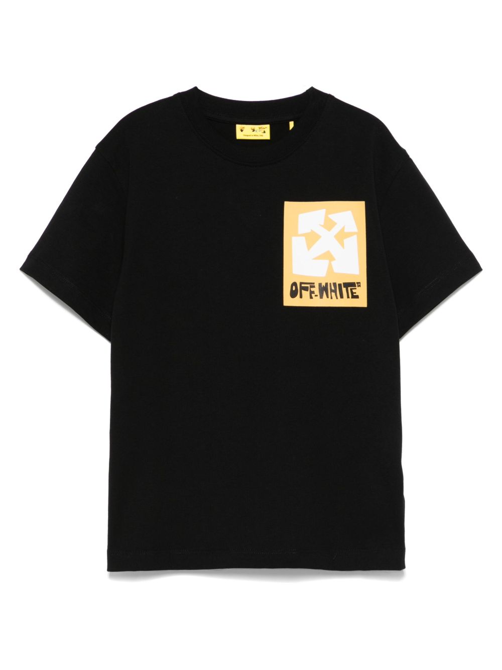 Off-White Kids Big Label T恤 - 黑色