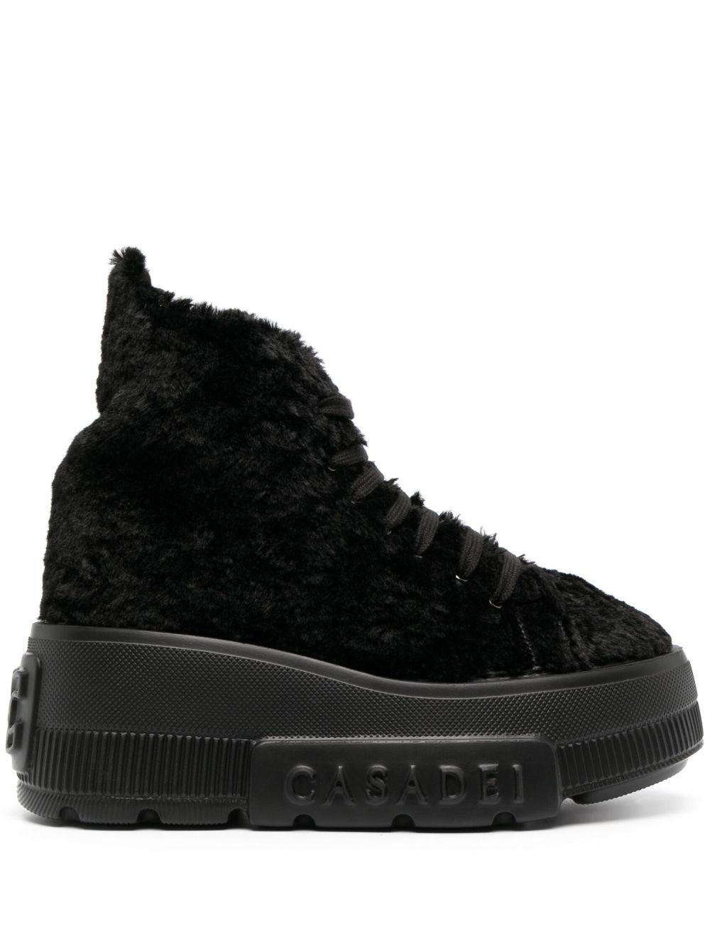 Casadei Nexus 抓绒纹理运动鞋 - 黑色