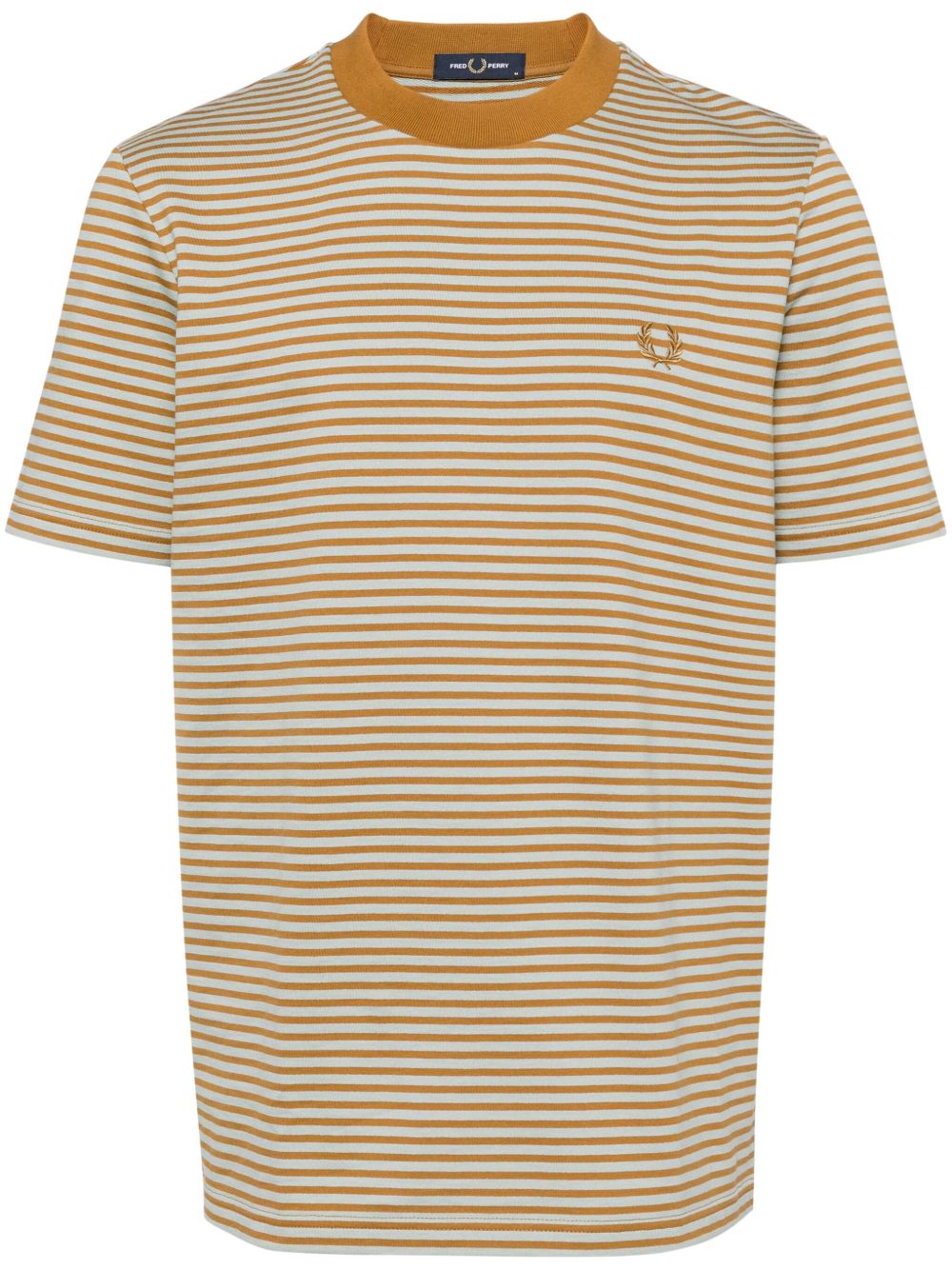 Fred Perry Strip 棉T恤 - 褐色