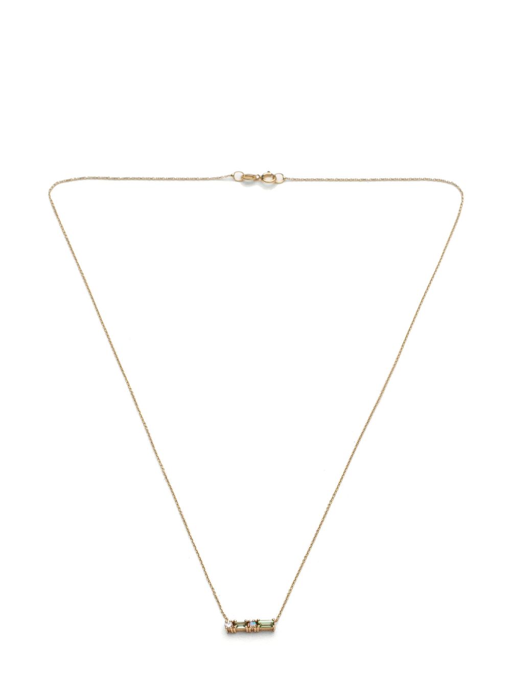 WWAKE 14kt yellow gold Pillar tourmaline necklace - 金色