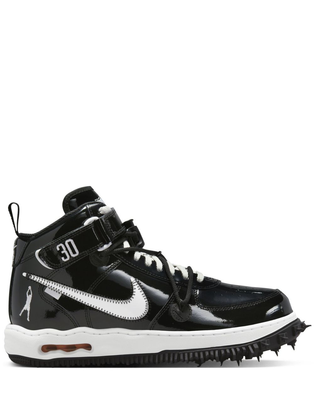 Nike X Off-White Air Force 1 Mid 运动鞋 - 黑色