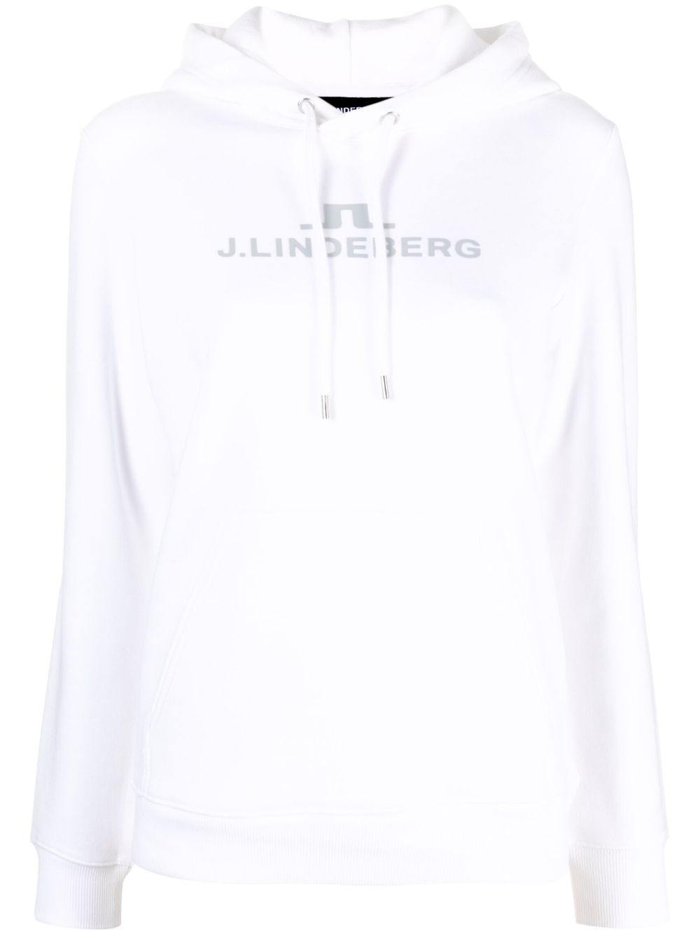 J.Lindeberg Alpha logo压纹连帽衫 - 白色