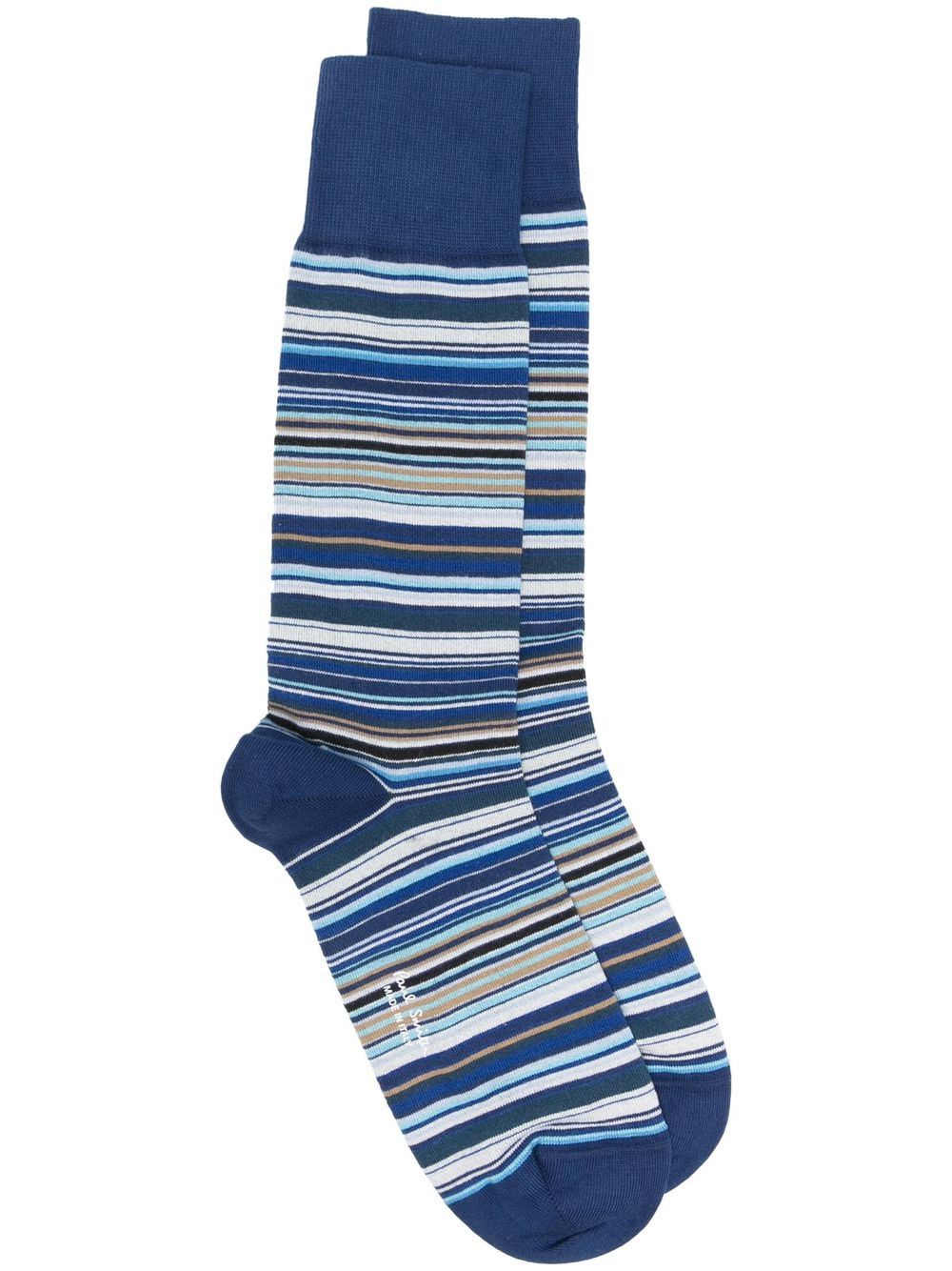 Paul Smith Signature Stripes 针织袜 - 蓝色