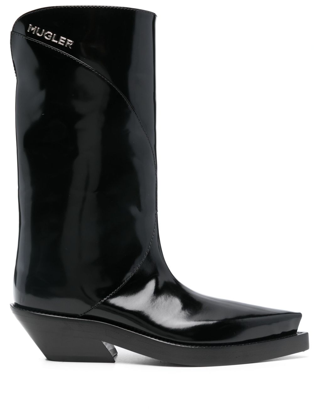 Mugler Santiag 低跟靴（5.5厘米） - 黑色