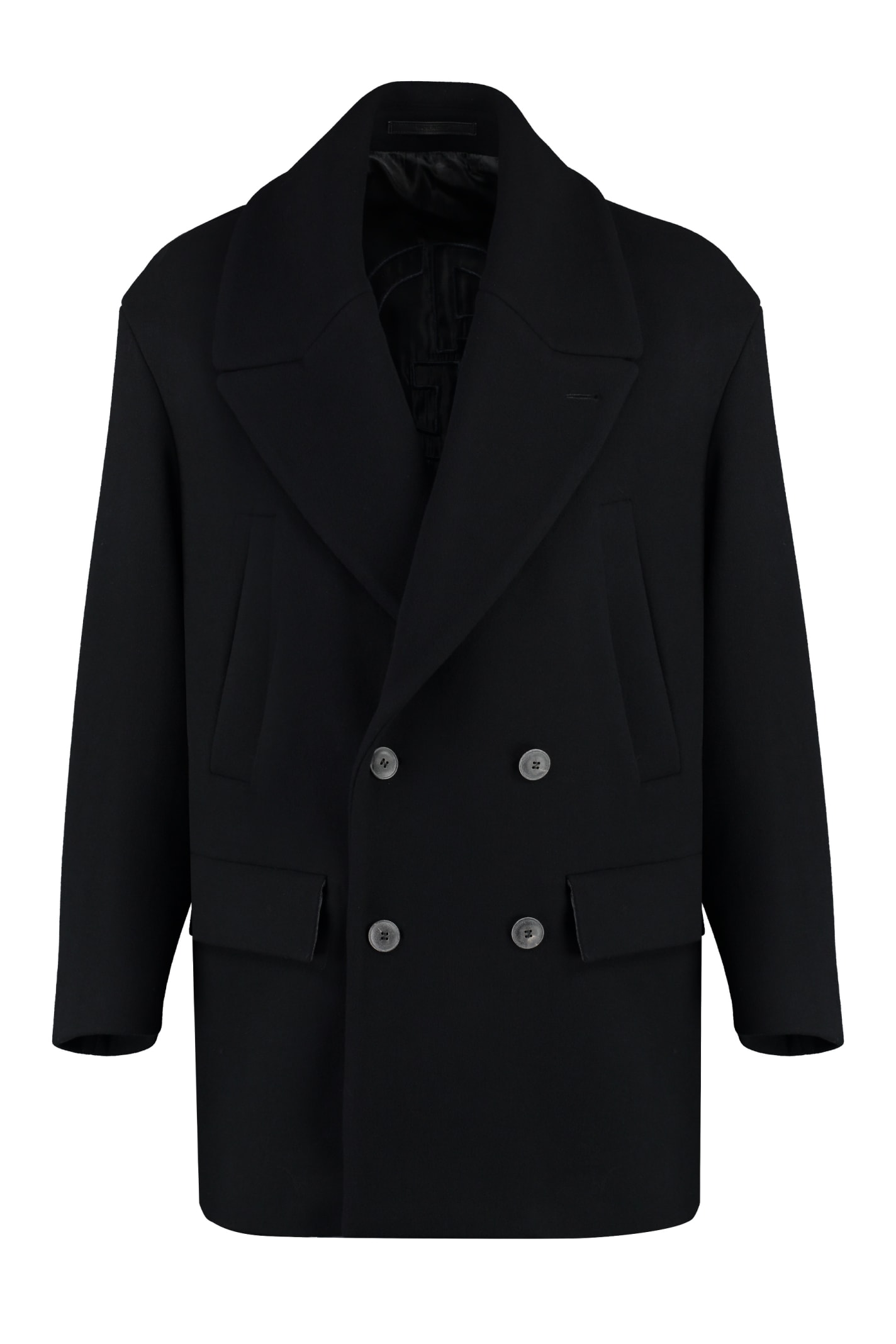 Giorgio Armani Wool Blend Double-breasted Coat