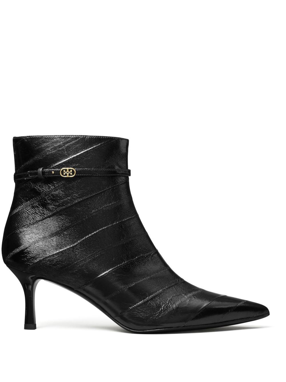 Tory Burch Double T 扣环中跟靴（6.5厘米） - 黑色