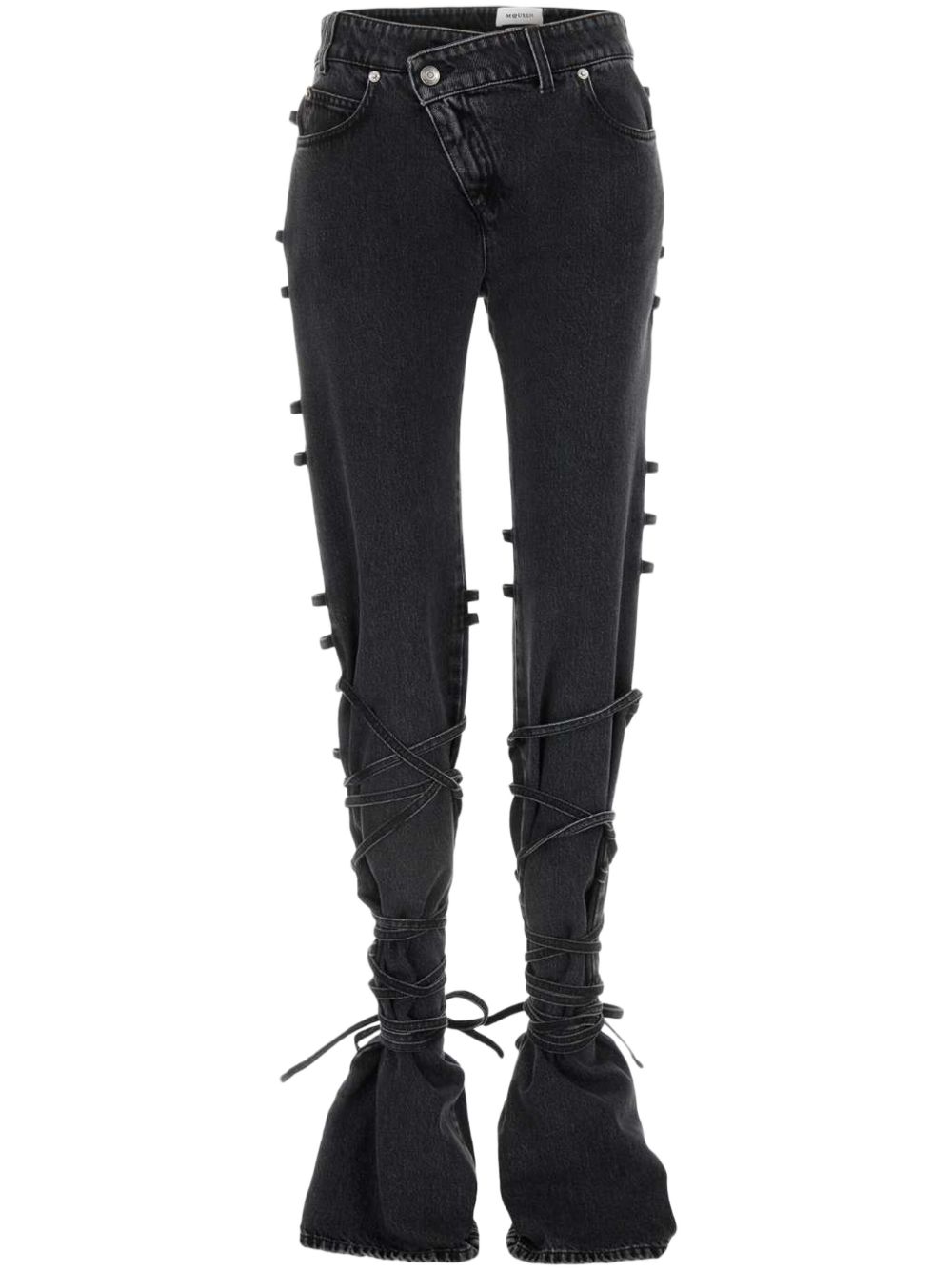 Alexander McQueen 系带牛仔裤 - 黑色