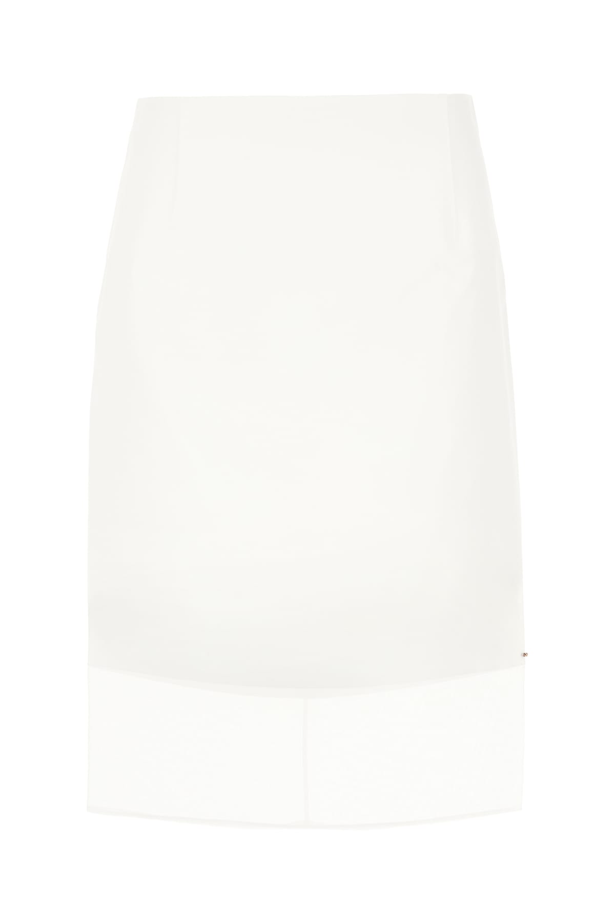 SportMax White Cotton Skirt