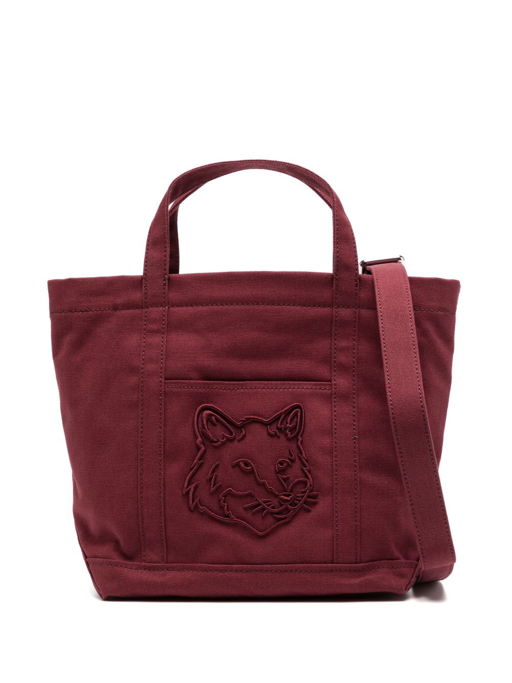 Maison Kitsuné Fox Head 小号手提包 - 红色