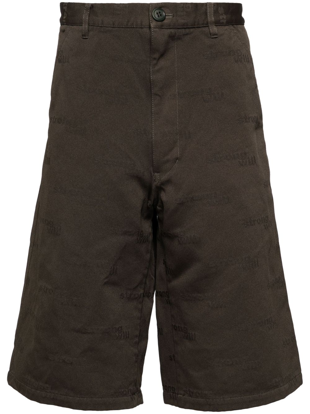 Comme Des Garçons Shirt Strong will 印花短裤 - 绿色