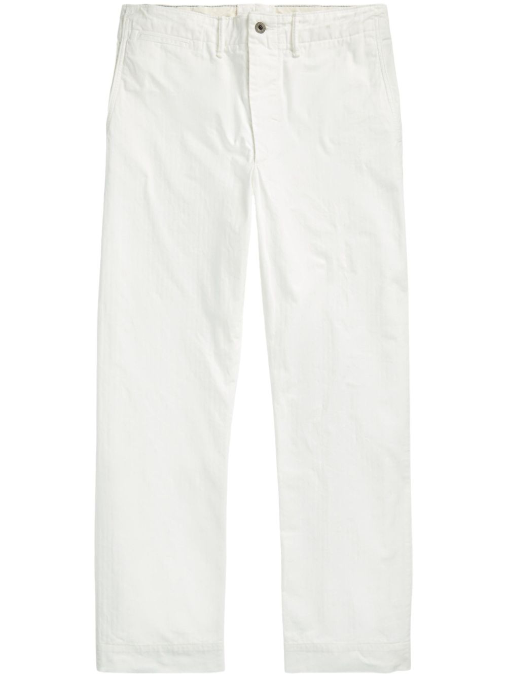 Ralph Lauren RRL 人字斜纹针织斜纹布长裤 - 白色