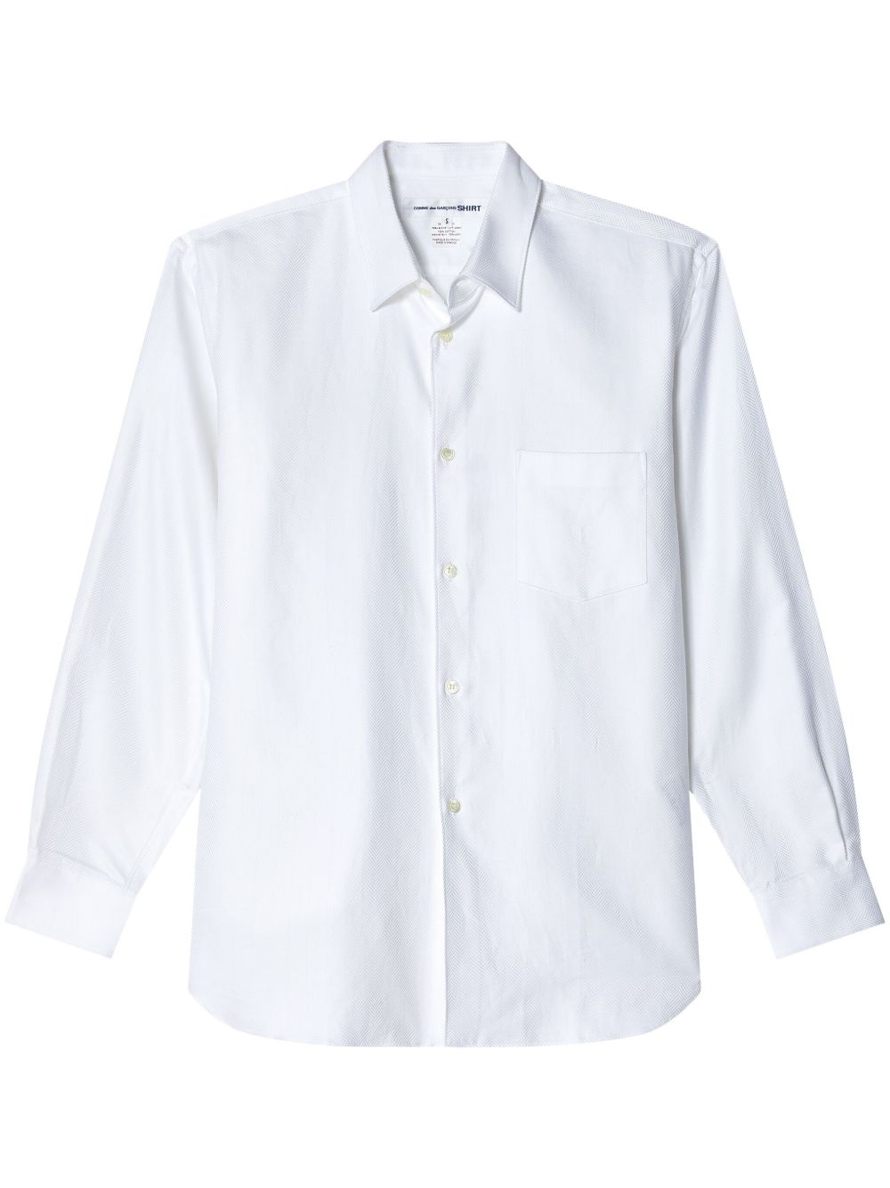 Comme Des Garçons Shirt 半腰饰带衬衫 - 白色