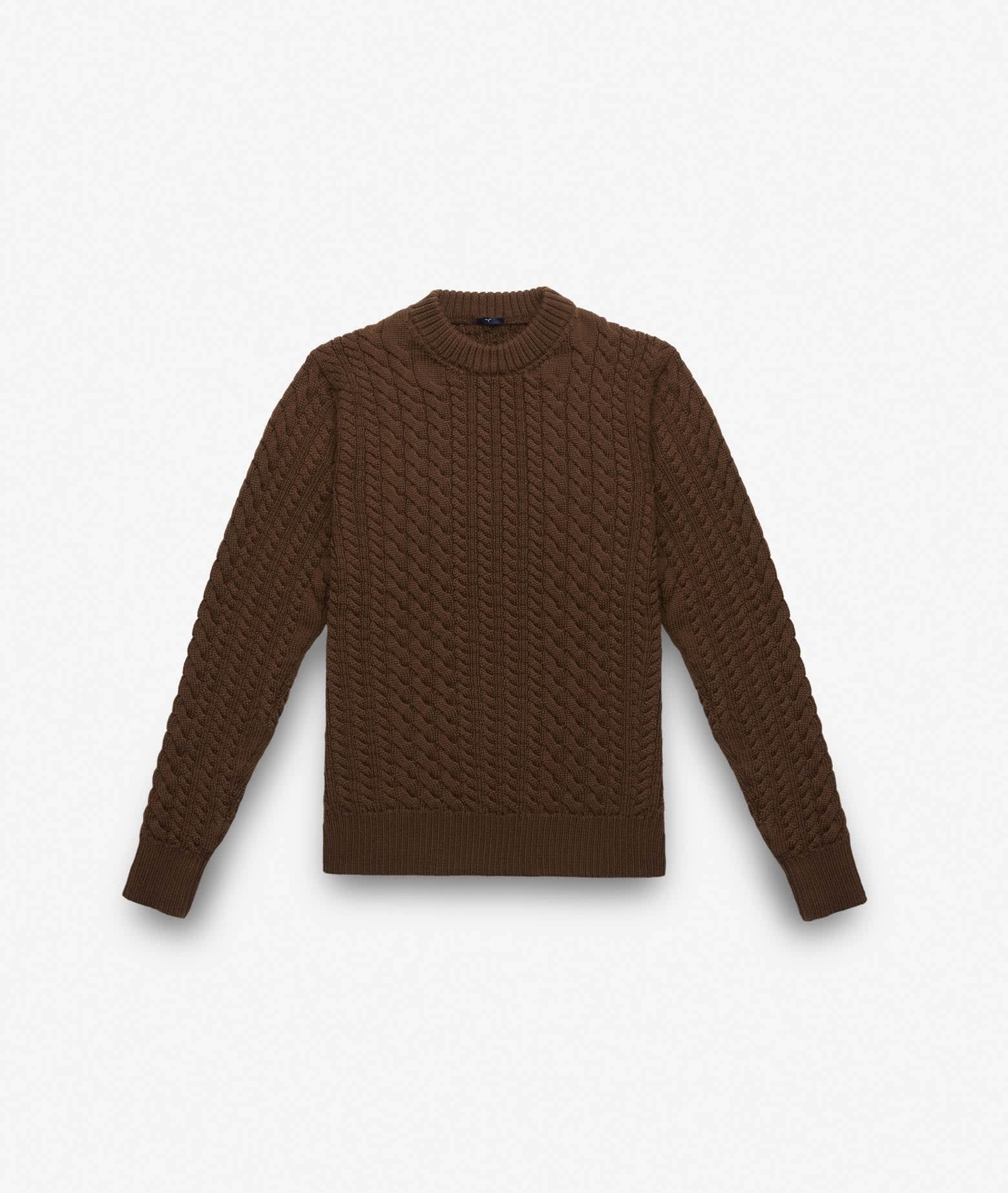 Larusmiani Cable Knit Sweater Col Du Pillon Sweater