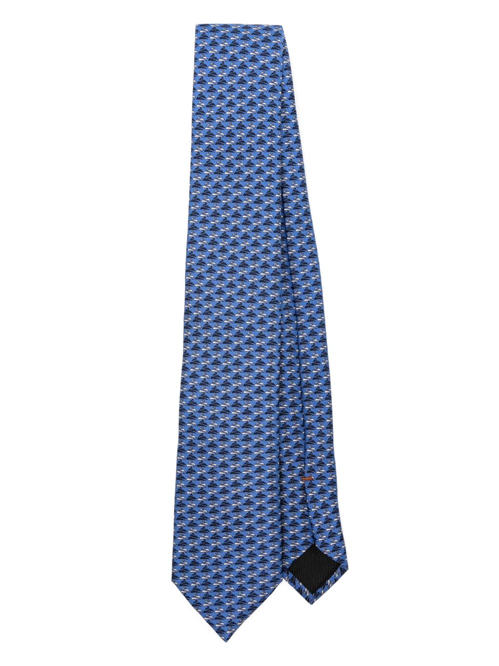Zegna 真丝领带 - 蓝色
