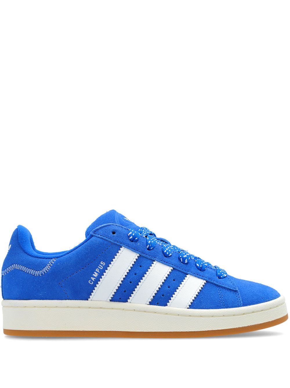 adidas Campus 00年代风格绒面皮运动鞋 - 蓝色